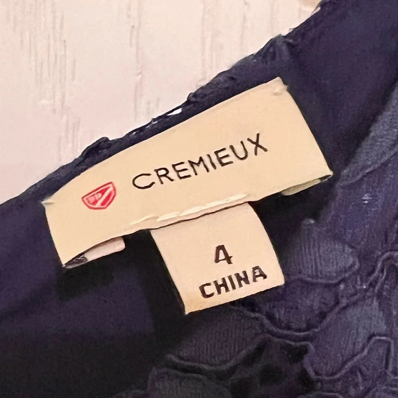 NWT Cremieux Women Dress Navy Floral Lace Midi Halter - Picture 2 of 6